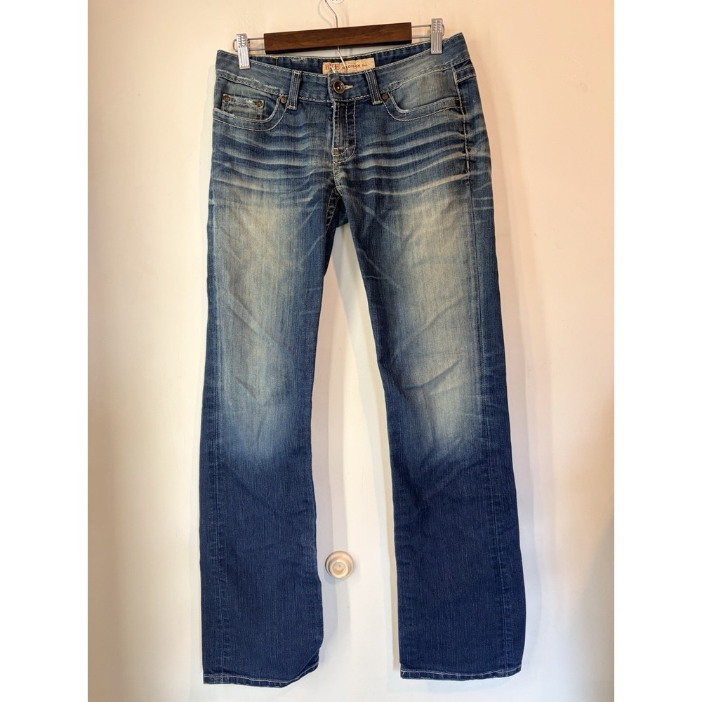 BKE Madison Bootcut Jeans Womens 28x33.5 Medium Wash Distressed Stretch Low Rise